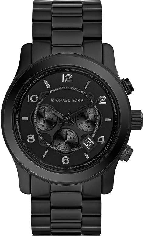 black face michael kors watch men's|Michael Kors Oversized Slim Runway Men's Watch, .